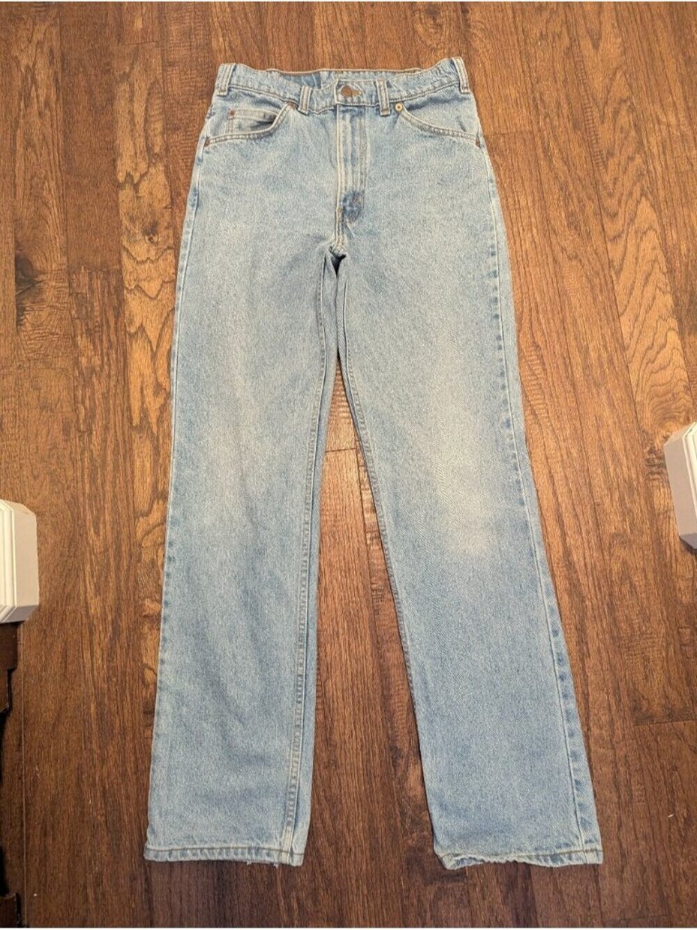 Vintage Levi's 619 orange tab light wash straight leg High rise jeans Size 31/32